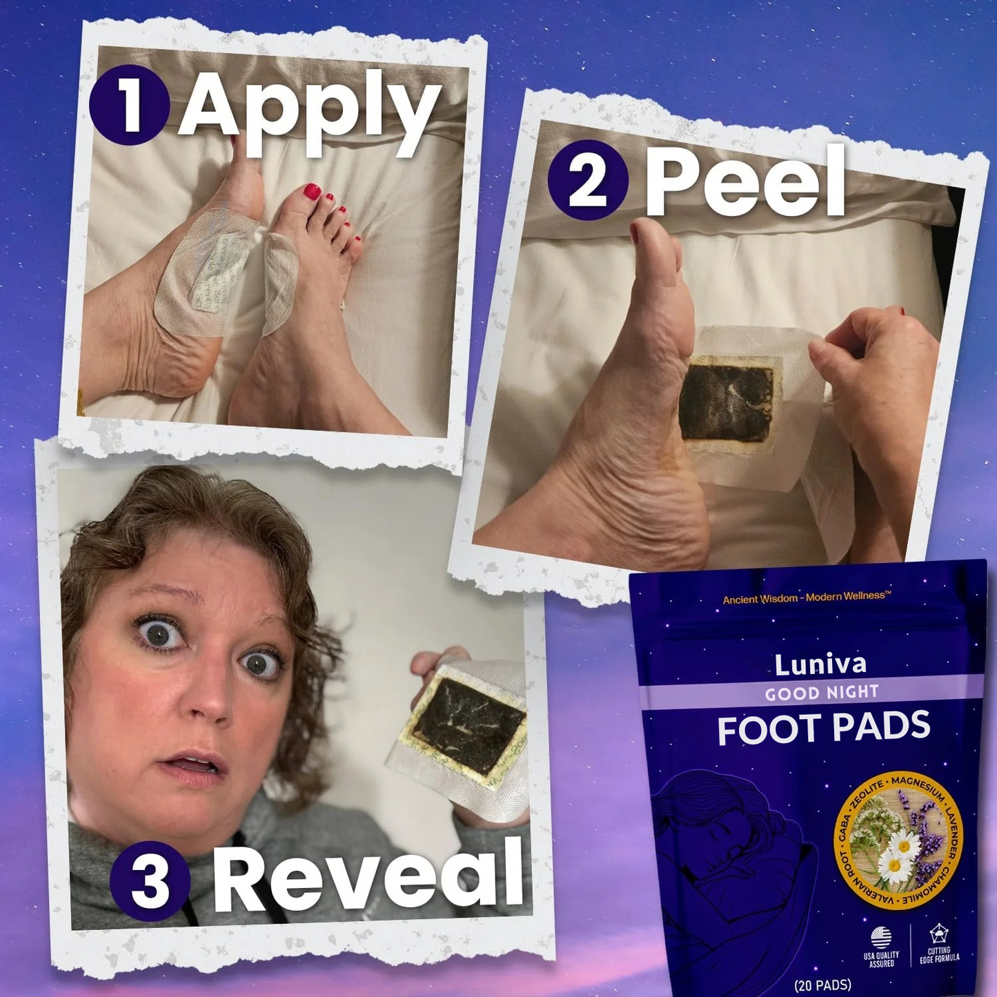 Luniva Good Night Foot Pads